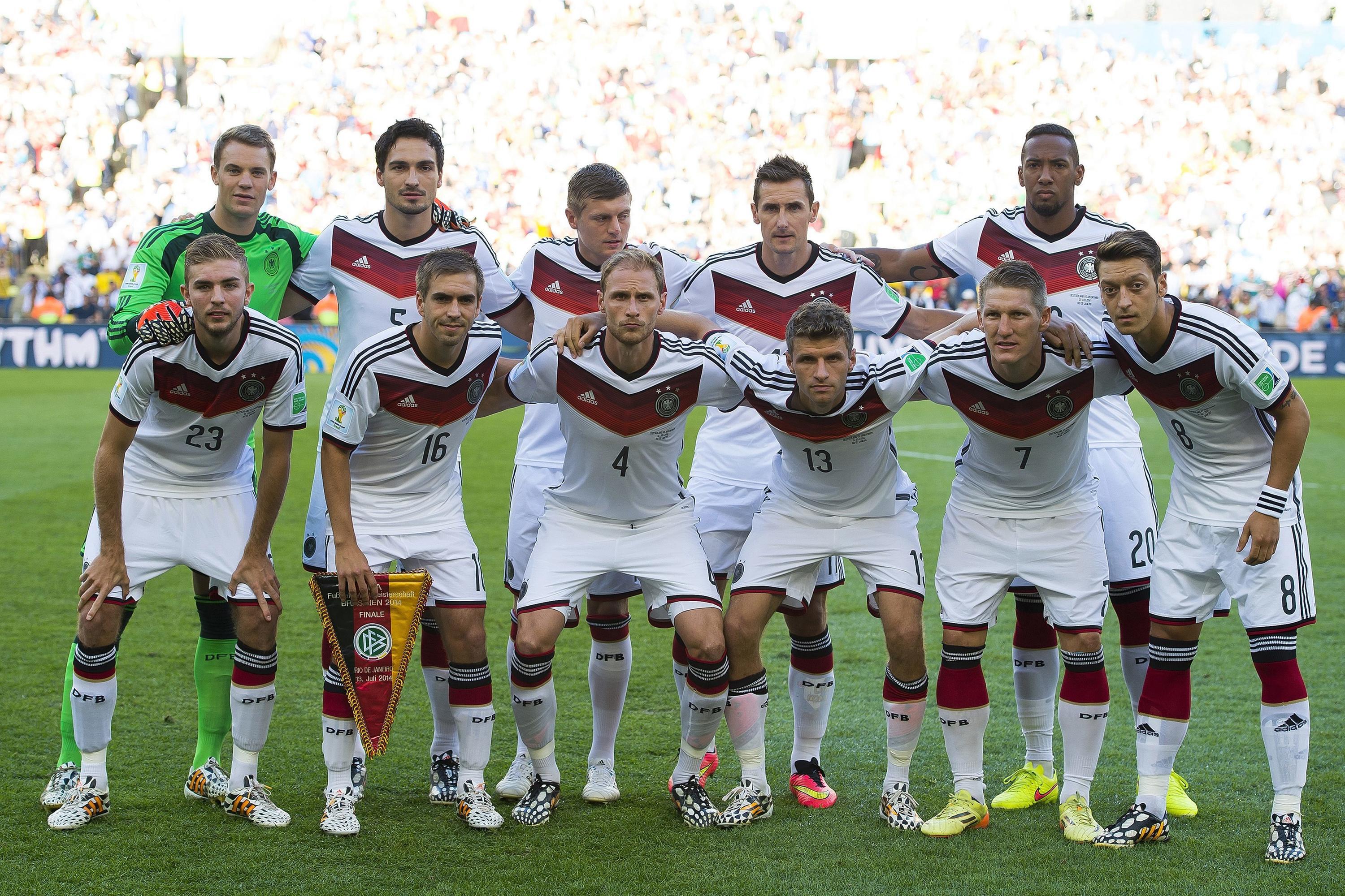 Foto von der Weltmeisterschaft 2014, Deutschland, Nationalmannschaft, Argentinien, Finale, Rio de Janeiro, Brasilien