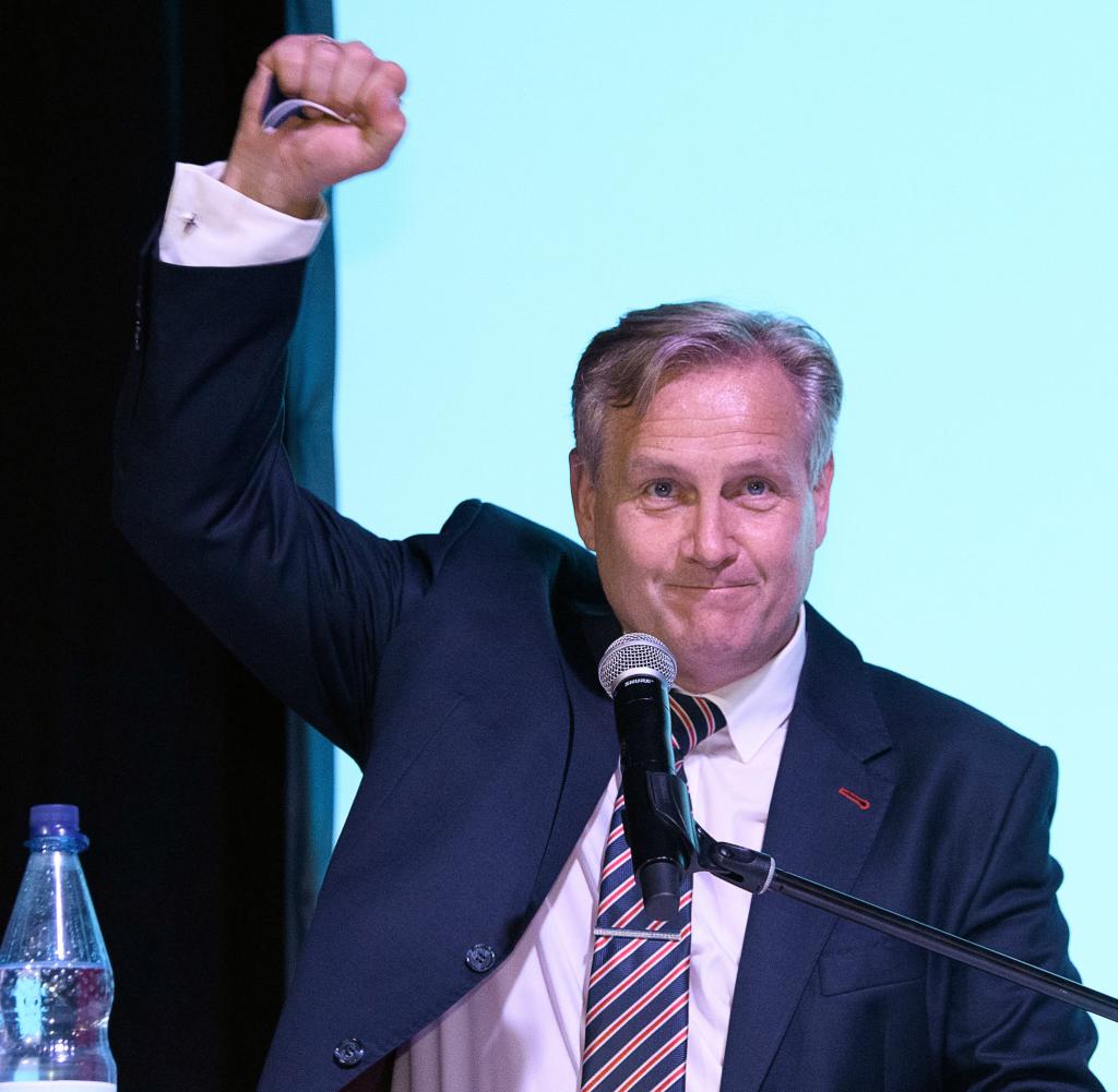 Jens Kestner nach seiner Wahl zum Parteistaatskongress