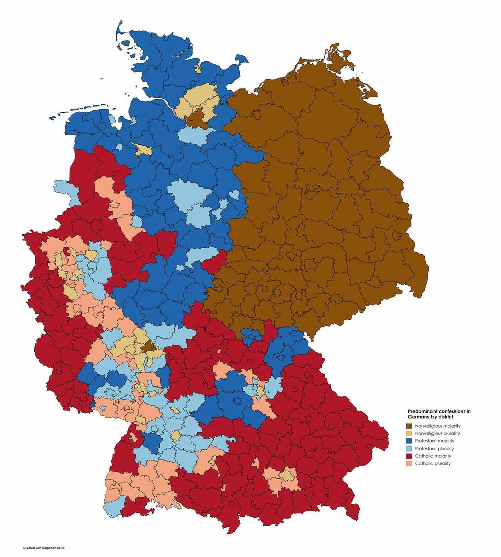  u200b'Nones 'sind die Mehrheit in ganz Ostdeutschland.