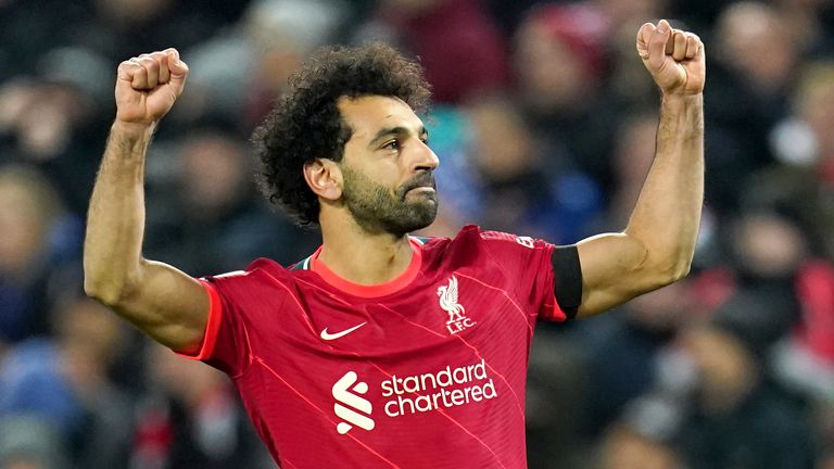 Mohamed Salah feiert sein Tor