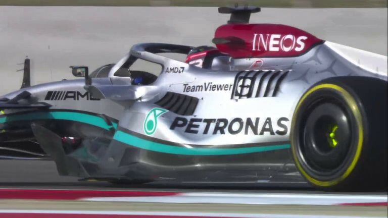 Craig Slater von Sky Sports News erklärt, warum das neue Autodesign von Mercedes während der Tests vor der Saison in Bahrain für Aufsehen im Fahrerlager sorgte