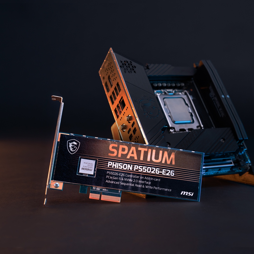 MSI stellt seine Spatium PCIe Gen 5 SSD der nächsten Generation vor, Phisons erstes Design basierend auf dem PS5026-E26 Controller
