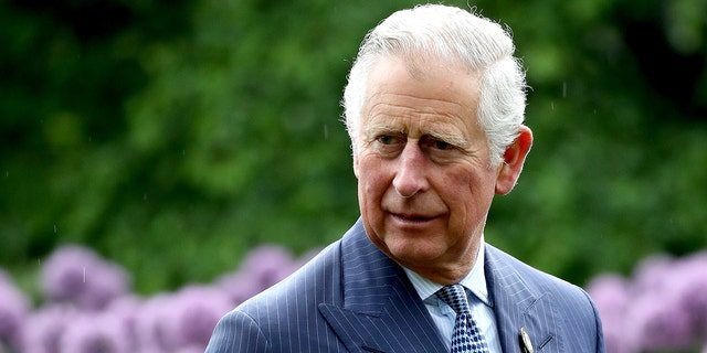 LONDON, ENGLAND - 17. MAI: Prinz Charles, Prinz von Wales unter Alliums bei einem Besuch in Kew Gardens am 17. Mai 2017 in London, England. 