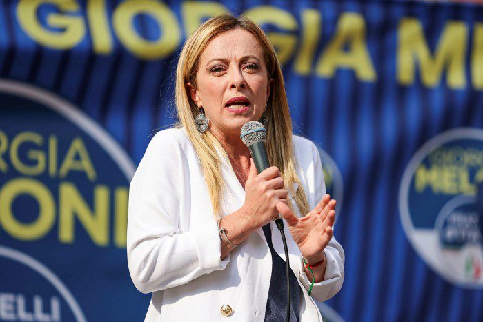 Giorgia Melon, Vorsitzende der Partei Fratelli d'Italia