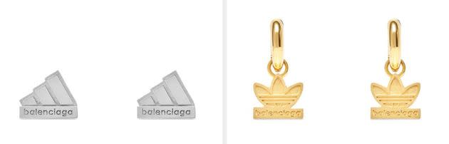 Ein Glücksfall: die Adidas/Balenciaga-Ohrringe.