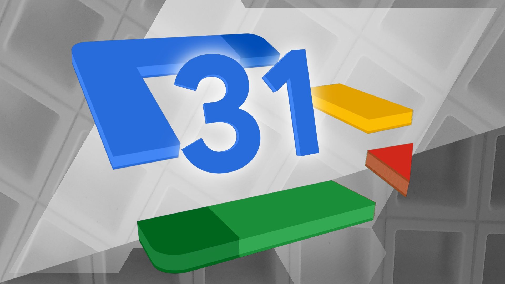 Das Google Kalender-Logo über einem abstrakten Bild