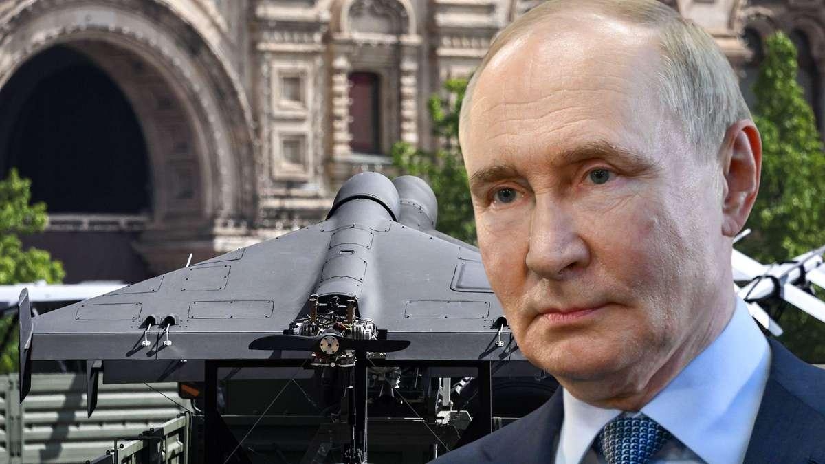Putin -Rassen Rassen Ukraine mit einer in China hergestellten Dummy -Drohne