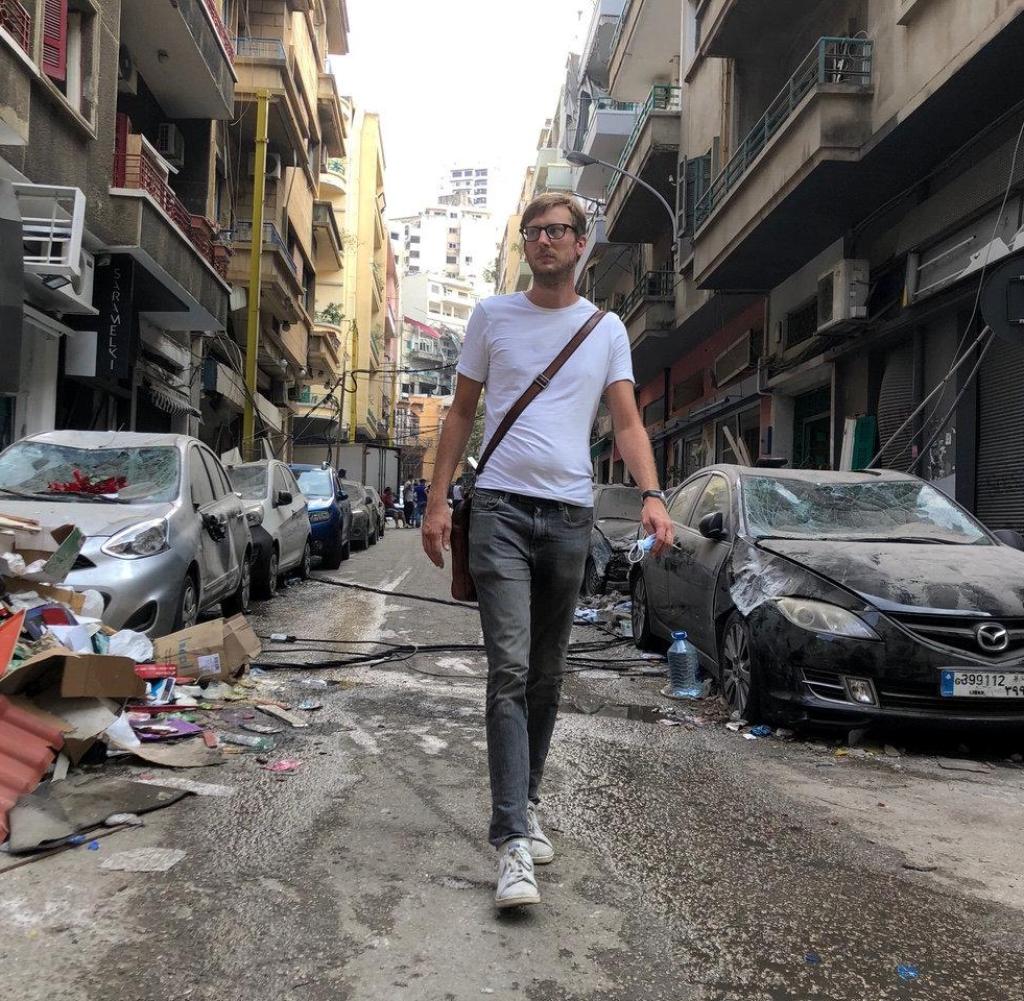 Unser Autor Daniel Böhm in den Straßen von Beirut