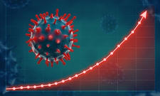 Coronavirus-Konzept mit Wachstumsdiagramm