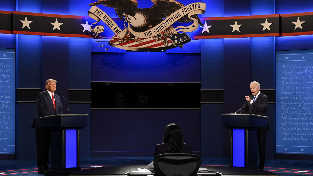 Trump Biden Fernsehduell: Letzte Fernsehschlacht vor den US-Wahlen - Außenpolitik