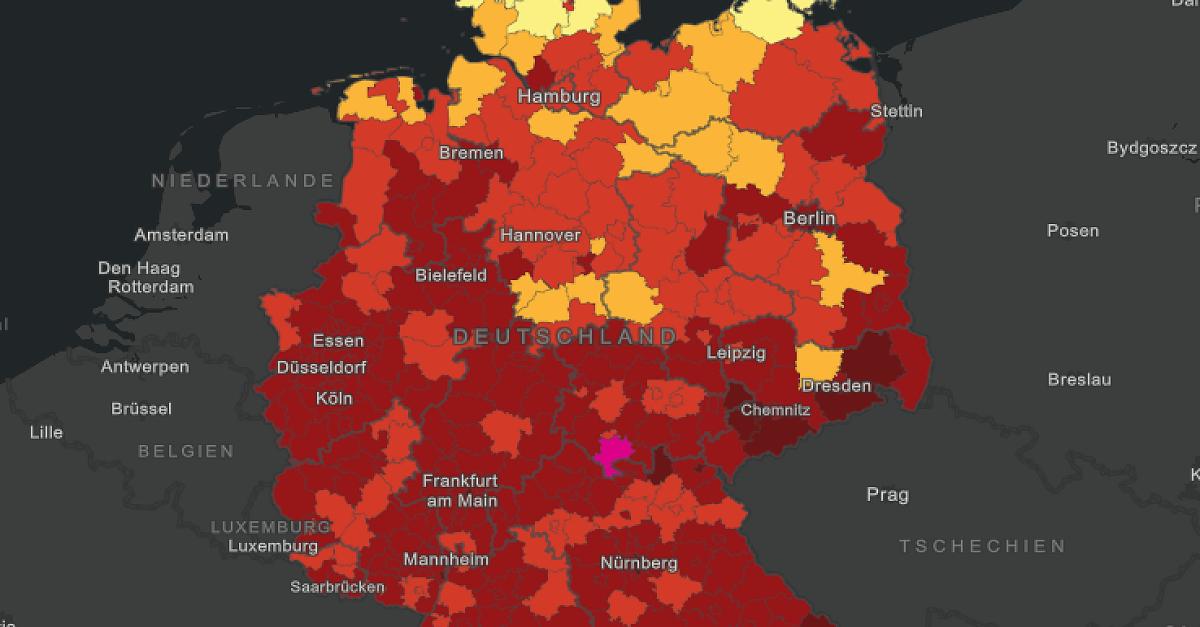 Inzidenz größer als 200: Dies sind derzeit die 65 "extremen" deutschen Hot Spots