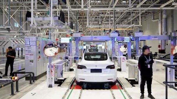 Representational Image: Tesla China-made Model 3 vehicles are seen during a delivery event at its factory in Shanghai, China. (REUTERS)