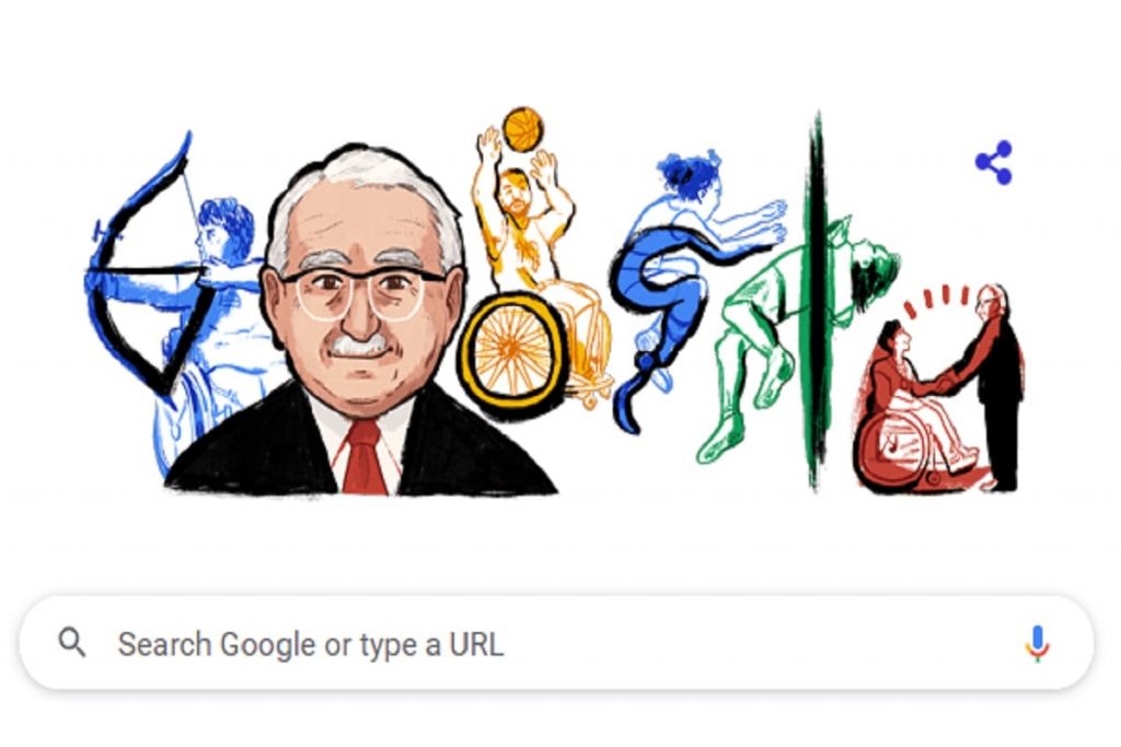 Ludwig Guttmann, Neurologe und Gründer der Paralympischen Bewegung, ausgezeichnet von Google Doodle Todayoodle
