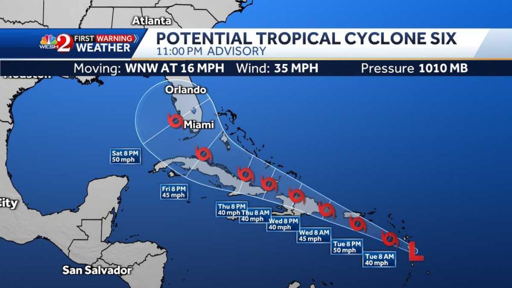 Tropischer Sturm Fred soll sich über Nacht bilden, sagen Prognostiker
