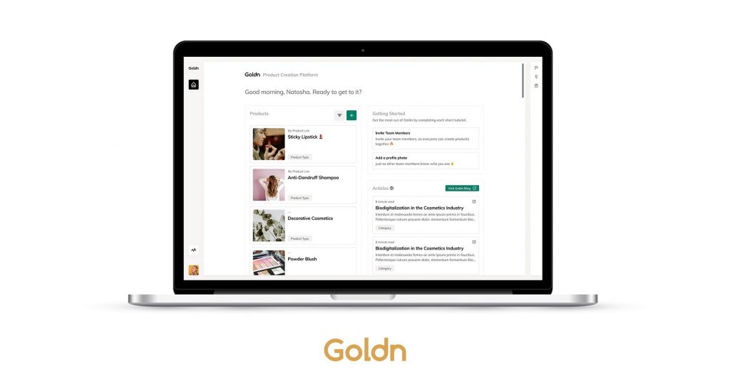 Goldn lanciert neue digitale Plattform zur Produkterstellung für die Kosmetikindustrie