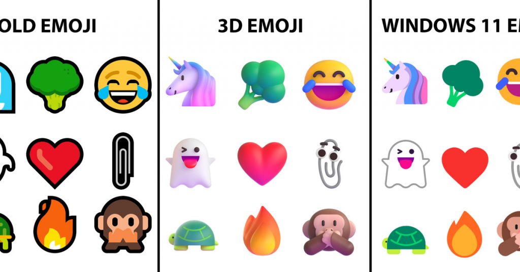 Das neue Emoji von Windows 11 ist nicht so 3D wie von Microsoft versprochen