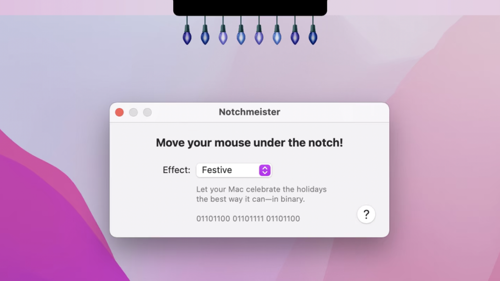Mit der Notchmeister-App kannst du die Kerbe auf deinem MacBook dekorieren
