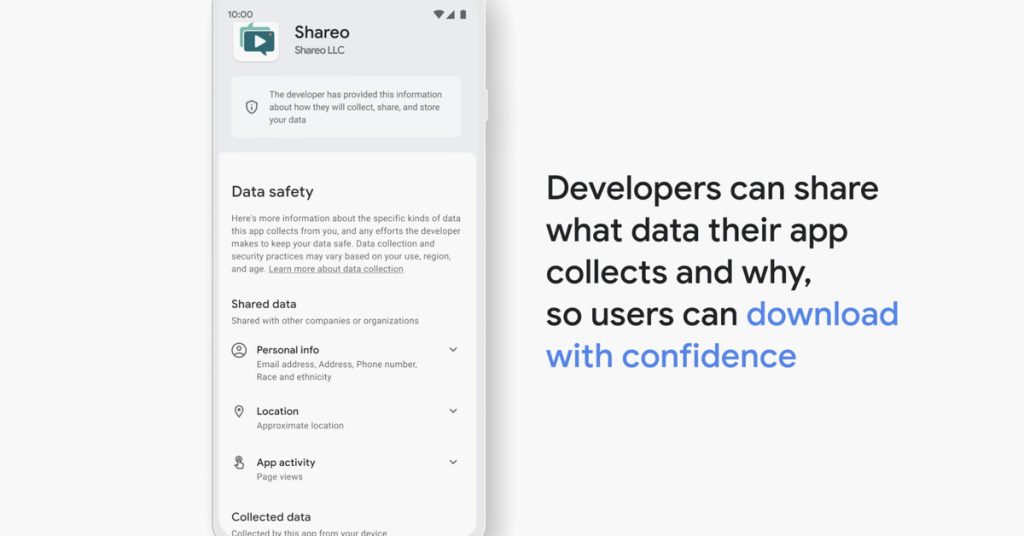 Google Play Store ersetzt App-Berechtigungen durch Informationen, die von Entwicklern bereitgestellt werden