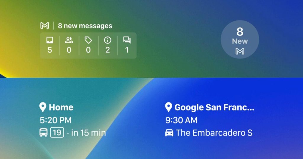 Google zeigt iOS 16-Sperrbildschirm-Widgets für Gmail