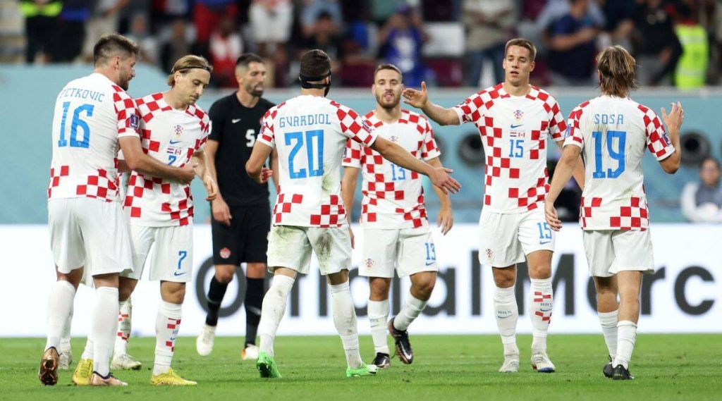 Höhepunkte der FIFA Fussball-Weltmeisterschaft 2022 zwischen Kroatien und Kanada: Kroatien gewinnt 4:1, führt die Gruppe F an