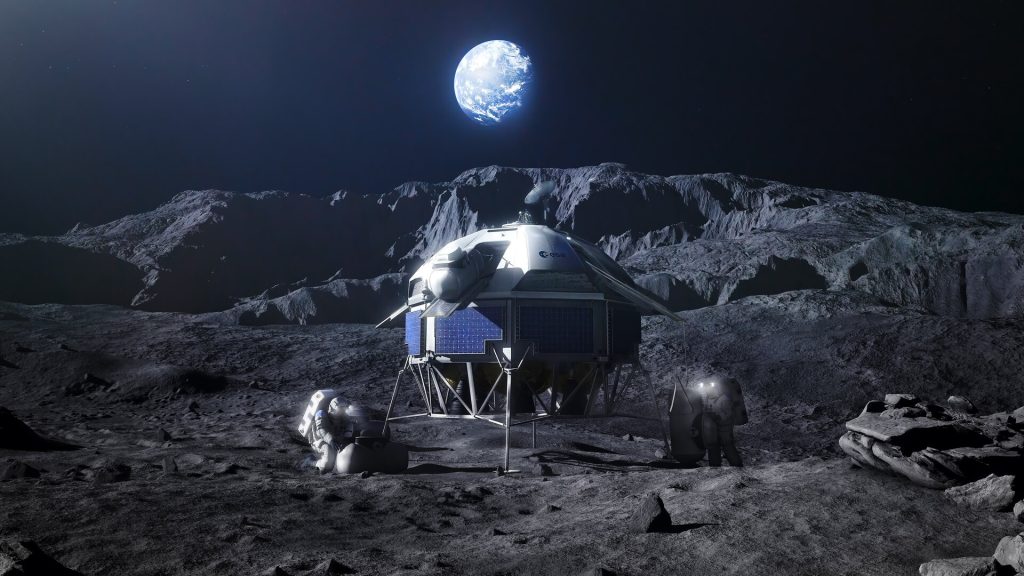 VR rendering of the Argonaut lunar lander