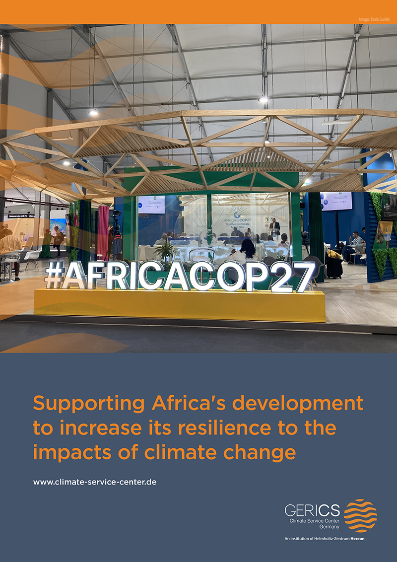 Supporting Africa's development to increase its resilience to the impacts of climate change